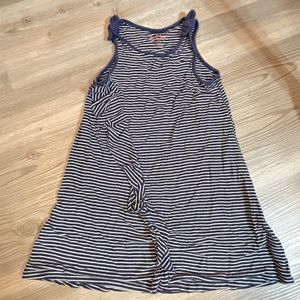 Navy blue striped sundress